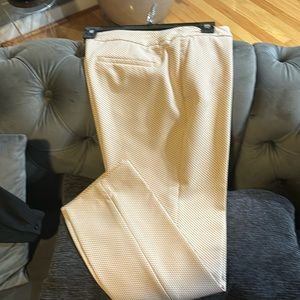 Business casual , color is peach with black polka dots